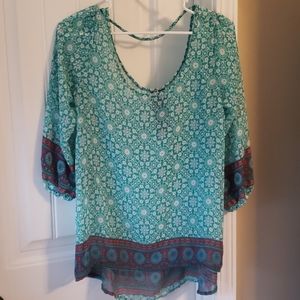 Moon Collection Anthropologie Sheer Blouse